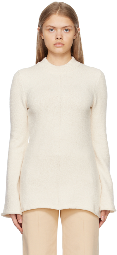 Shop House Of Dagmar Off-white Erina Sweater In Ivory