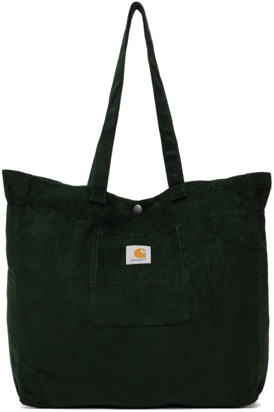 Shop Carhartt Green Flint Tote In Dark Cedar