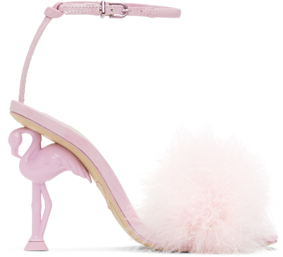 Shop Sophia Webster Pink Flo Flamingo Heeled Sandals In Blossom Pink & Marib