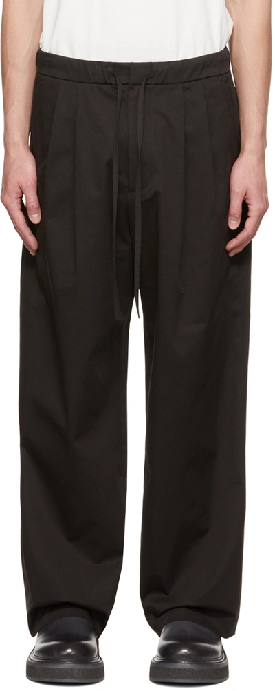 Shop Amomento Black Drawstring Trousers