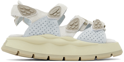 Shop Eytys Gray & Blue Quest Sandals In Seashell