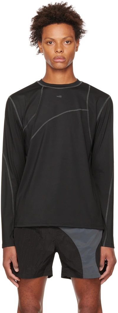 Shop Heliot Emil Ssense Exclusive Black Long Sleeve T-shirt