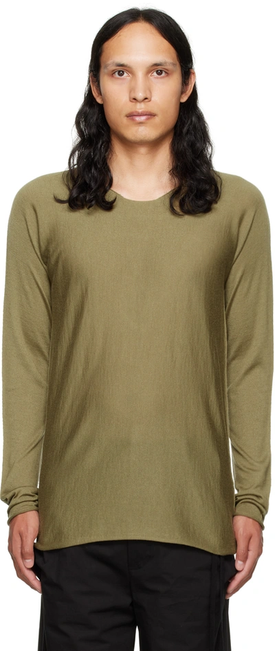 Shop Label Under Construction Green Arched Crewneck Sweater In Pistache