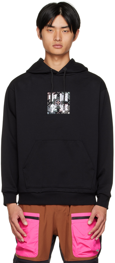 Shop Li-ning Black Embroidered Hoodie