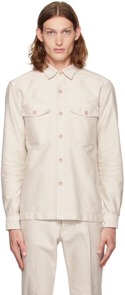 Shop Tom Ford Off-white Buttoned Shirt In N02 Leisure Shirt
