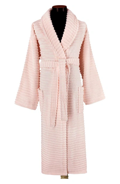 Shop Melange Home Zero Twist Ruffle Bath Robe In Smokin Pink