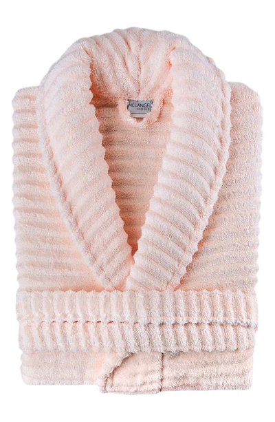 Shop Melange Home Zero Twist Ruffle Bath Robe In Smokin Pink