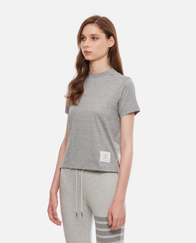 Shop Thom Browne Lightweight Cotton Jersey T-shirt In Grey