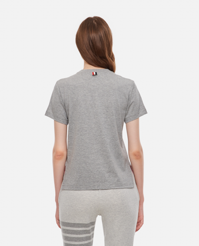 Shop Thom Browne Lightweight Cotton Jersey T-shirt In Grey
