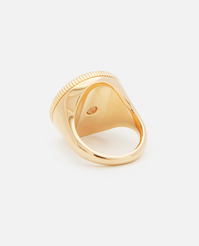 Shop Versace Medusa Ring In Golden