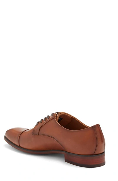 Shop Aldo Knaggs Cap Toe Leather Derby In Cognac Smooth Leathe