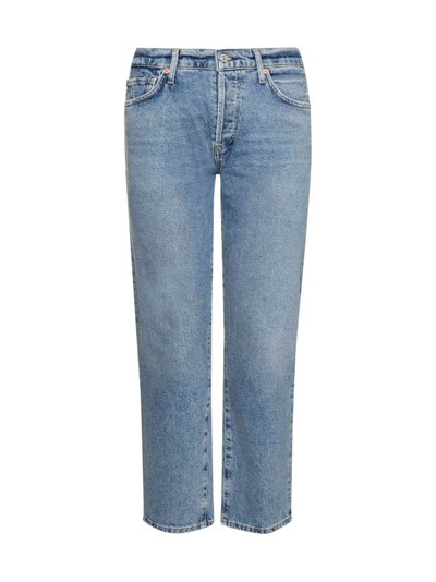 Shop Citizens Of Humanity Emerson Cropped Jeans In Blue