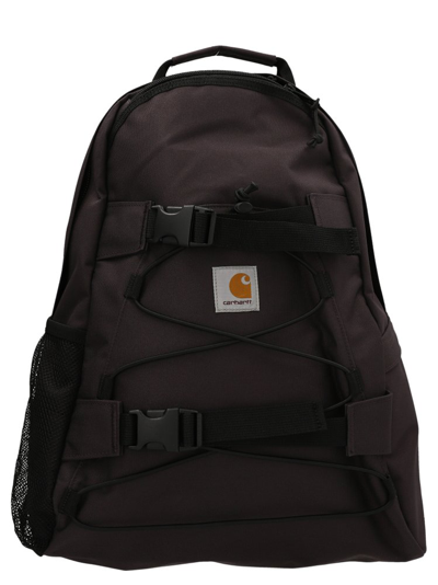 Shop Carhartt Wip Logo Patch Kickflip Zipped Backpack In Purple