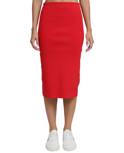 Shop Marc Jacobs The Tube Midi Skirt In Red