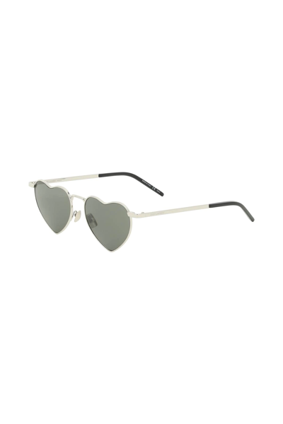 Shop Saint Laurent New Wave Sl 301 Loulou Sunglasses In Grey