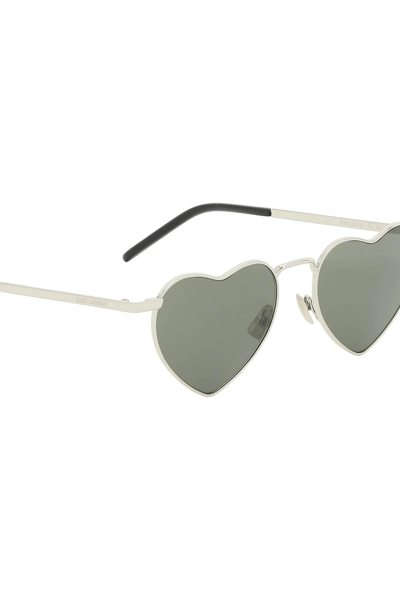 Shop Saint Laurent New Wave Sl 301 Loulou Sunglasses In Grey
