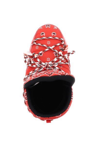 Alanui X Moon Boot Bandana-print Snow Boots In Red