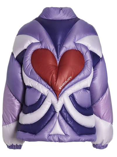 Shop Khrisjoy Puff Khris Heart Down Jacket In Purple