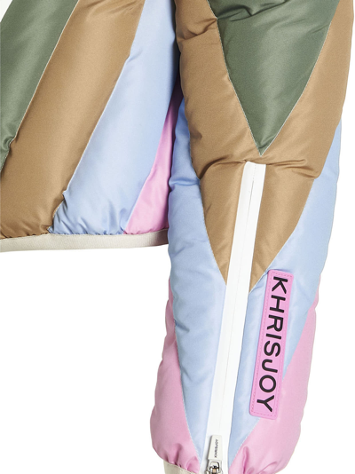Shop Khrisjoy Ski Chevron Puffer Jacket In Multicolor