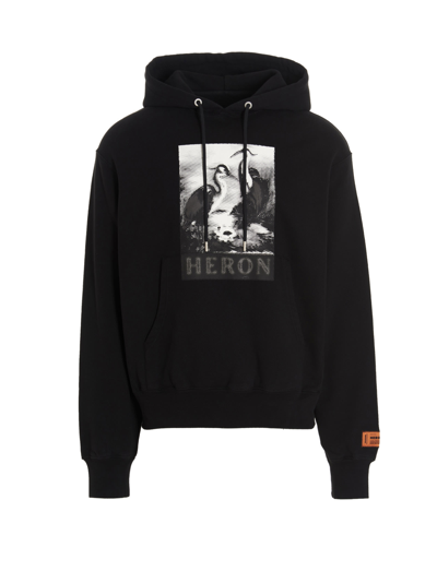 Shop Heron Preston Halftone Heron Hoodie In Black