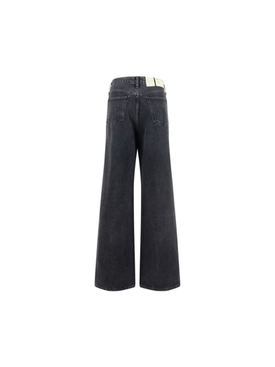 Shop Agolde Baggy Jeans In Md Washed Blk