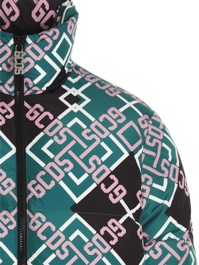 Shop Gcds Logo Down Jacket In Multicolor