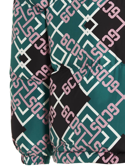 Gcds Monogram-pattern Zip-up Jacket In Multicolor