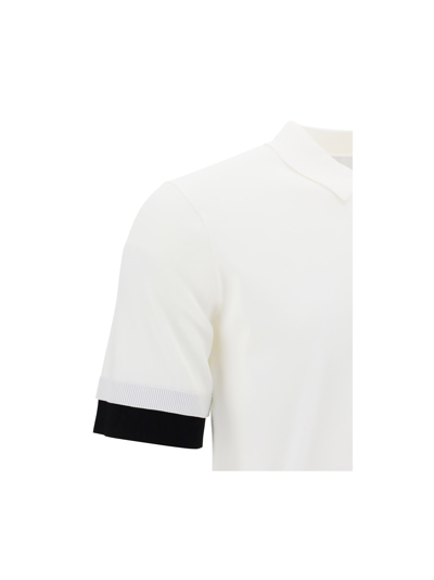 Shop Neil Barrett Polo Shirt In White/black