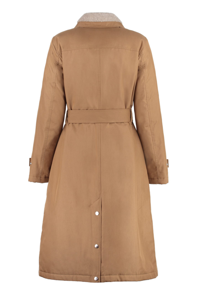 Shop Woolrich Latimore Cotton Trench Coat In Camel