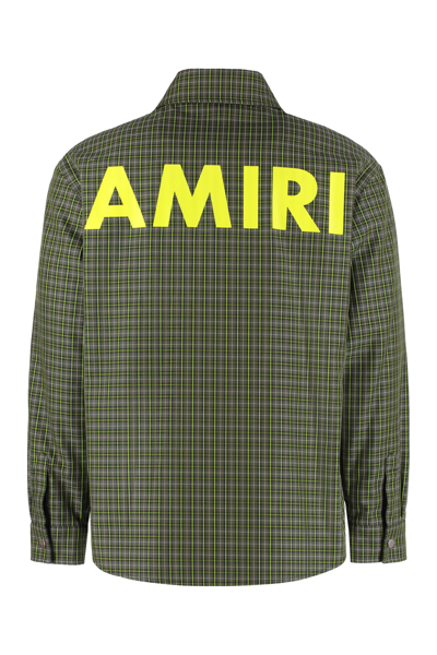 Shop Amiri Technical Fabric Overshirt In Green