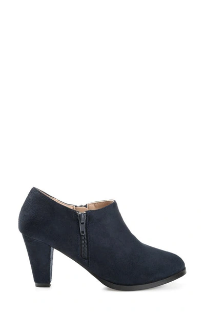 Shop Journee Collection Sanzi Ankle Bootie In Navy