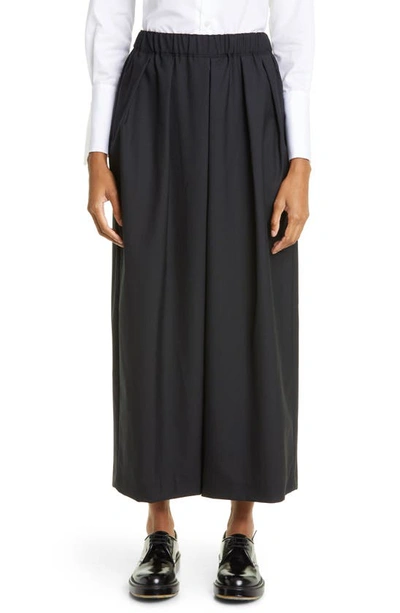 Shop Noir Kei Ninomiya Tropical Wool Wide Leg Pants In Black