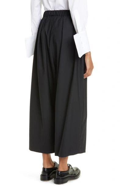 Shop Noir Kei Ninomiya Tropical Wool Wide Leg Pants In Black