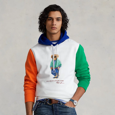 Polo Ralph Lauren Polo Bear Color blocked Fleece Hoodie In Green ModeSens
