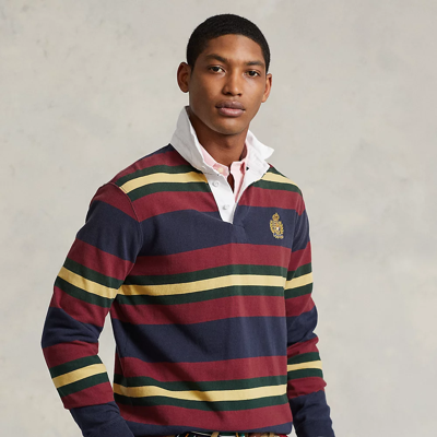 Ralph Lauren Classic Fit Polo Crest Rugby Shirt In Cruise Navy Multi |  ModeSens