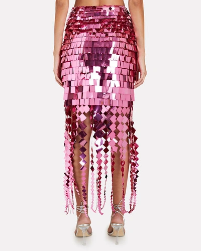 Shop Jonathan Simkhai Lucee Paillette-embellished Midi Skirt In Pink
