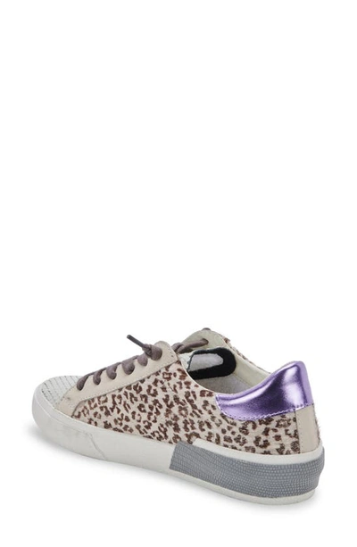 Shop Dolce Vita Zina Sneaker In White Leopard Calf Hair