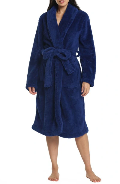 Shop Papinelle Cozy Plush Robe In Indigo