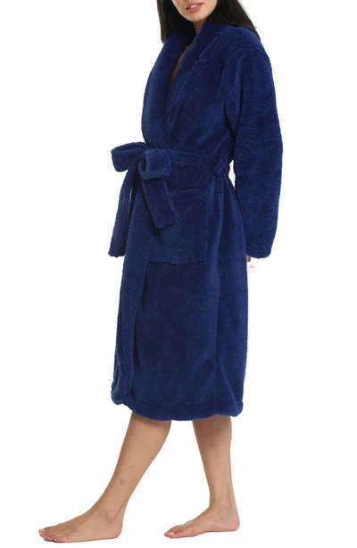 Shop Papinelle Cozy Plush Robe In Indigo