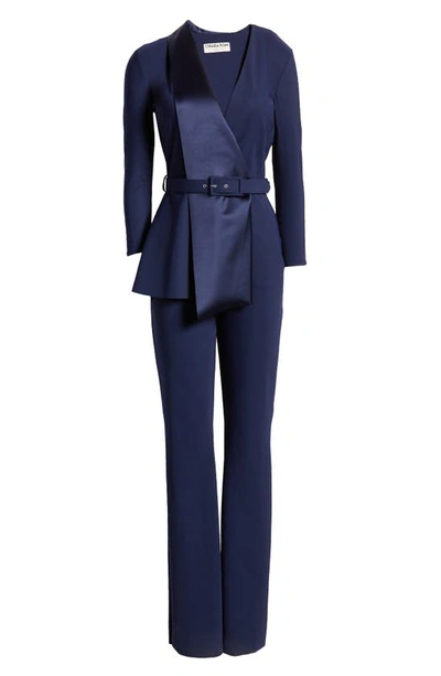 Shop Chiara Boni La Petite Robe Kerolyn Jumpsuit In Blue Notte