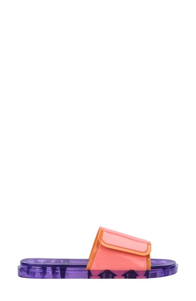 Shop Melissa Groovy Slide Sandal In Lilac/ Pink