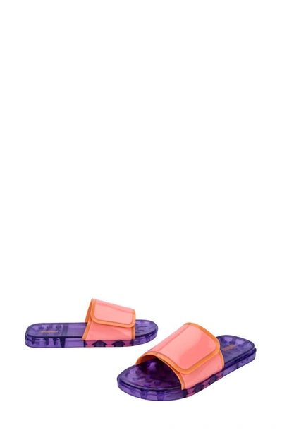 Shop Melissa Groovy Slide Sandal In Lilac/ Pink