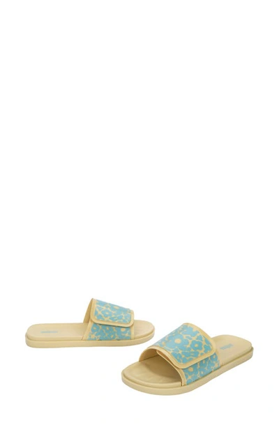 Shop Melissa Groovy Slide Sandal In Yellow/ Blue