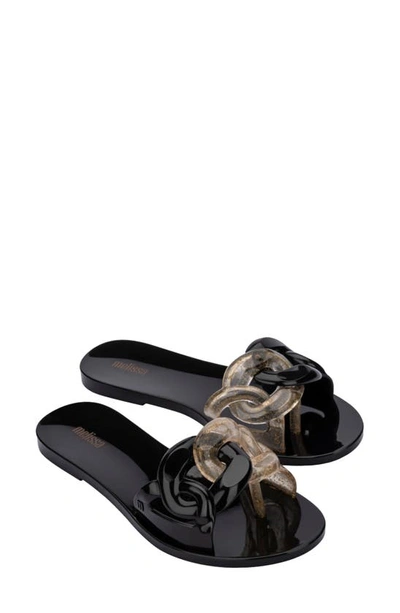 Melissa Women's Jelly Chain Slide Sandals In Black | ModeSens