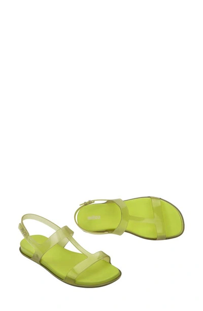 Shop Melissa Adore Sandal In Clear Green/ Green