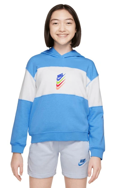 Shop Nike Kids' Sportswear Dna Hoodie In University Blue/ White