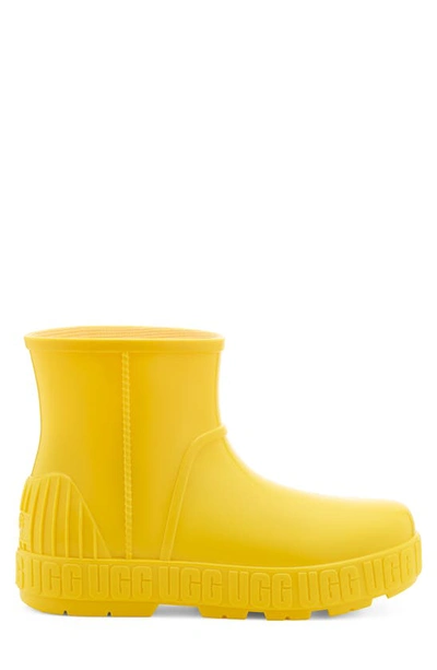 Shop Ugg Drizlita Genuine Shearling Lined Rain Boot In Canary