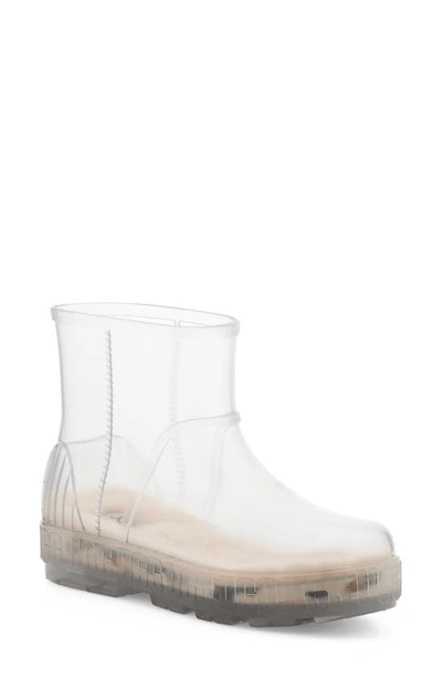 Shop Ugg Drizlita Genuine Shearling Lined Rain Boot In Clear