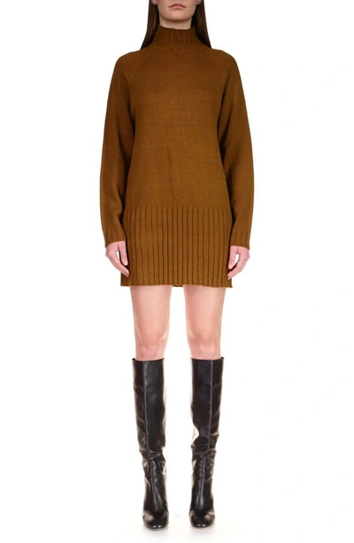 Shop Sanctuary Long Sleeve Mini Sweater Dress In Spice