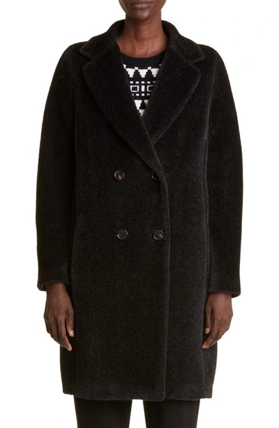 Shop Max Mara Roseto Alpaca & Wool Coat In Dark Grey